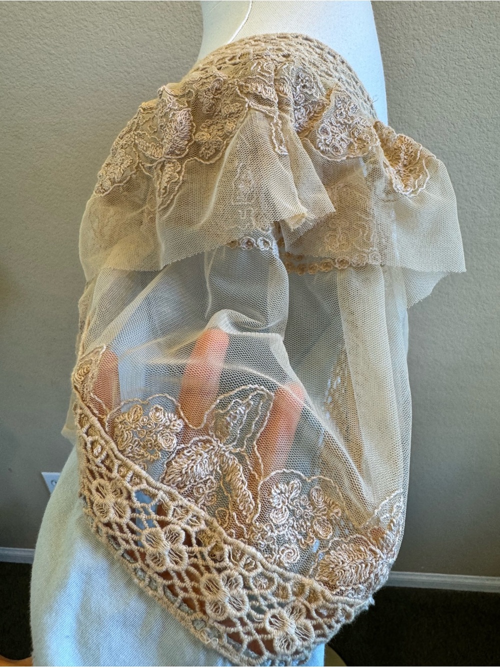Anthropologie Forever That Girl Ruffled Lace Peplum Top Women’s M Romantic Boho - Picture 7 of 15